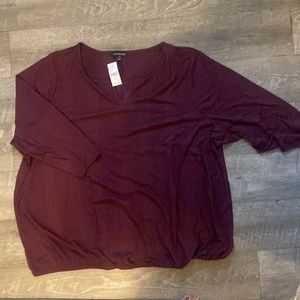 New with tags Burgundy Lane Bryant top